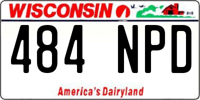 WI license plate 484NPD