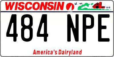 WI license plate 484NPE
