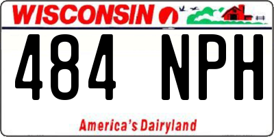 WI license plate 484NPH