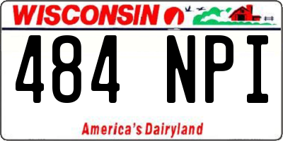 WI license plate 484NPI