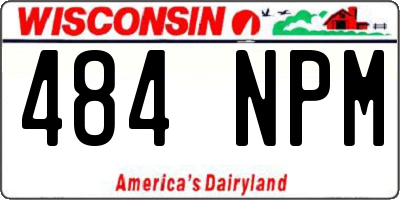 WI license plate 484NPM
