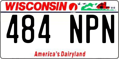 WI license plate 484NPN