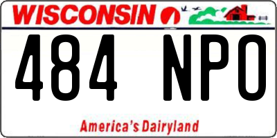 WI license plate 484NPO