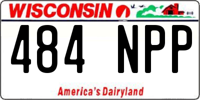 WI license plate 484NPP