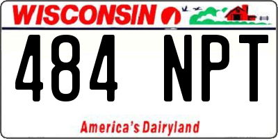 WI license plate 484NPT