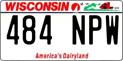 WI license plate 484NPW