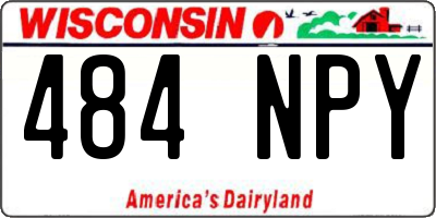 WI license plate 484NPY