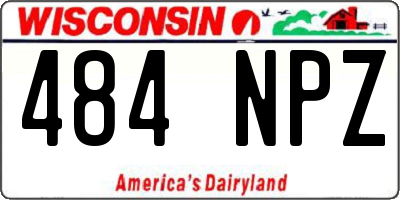 WI license plate 484NPZ