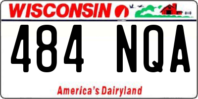 WI license plate 484NQA