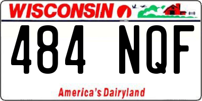 WI license plate 484NQF