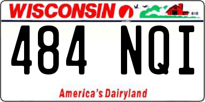 WI license plate 484NQI