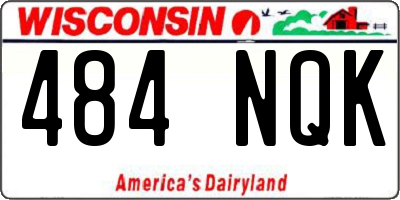 WI license plate 484NQK