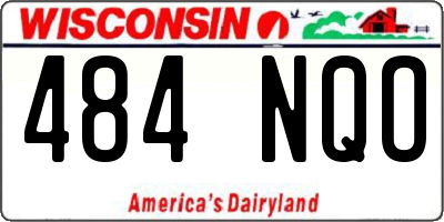 WI license plate 484NQO