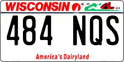 WI license plate 484NQS