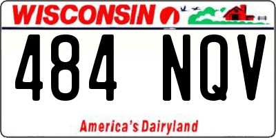 WI license plate 484NQV