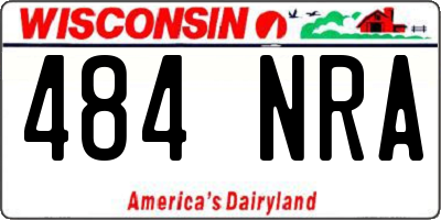 WI license plate 484NRA