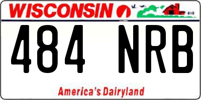 WI license plate 484NRB