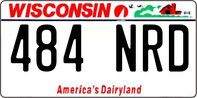 WI license plate 484NRD