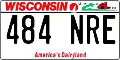 WI license plate 484NRE