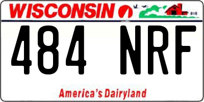 WI license plate 484NRF