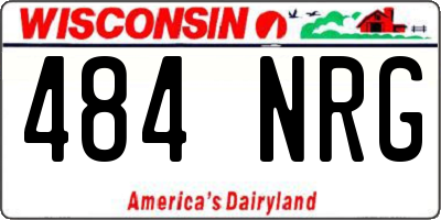 WI license plate 484NRG