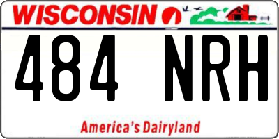 WI license plate 484NRH