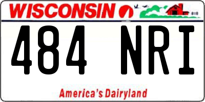 WI license plate 484NRI