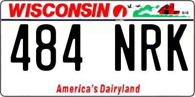 WI license plate 484NRK