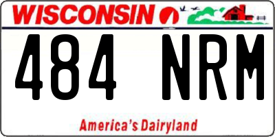 WI license plate 484NRM