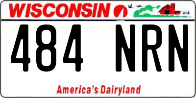WI license plate 484NRN