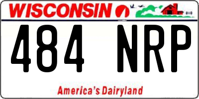 WI license plate 484NRP