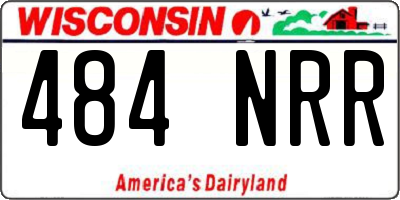 WI license plate 484NRR