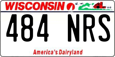 WI license plate 484NRS