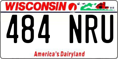 WI license plate 484NRU