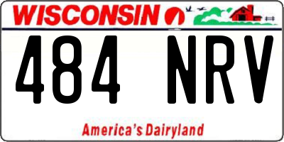 WI license plate 484NRV