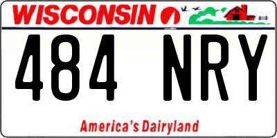 WI license plate 484NRY
