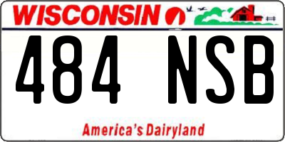 WI license plate 484NSB