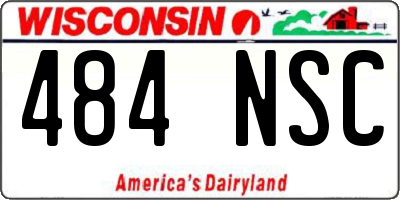 WI license plate 484NSC