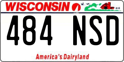 WI license plate 484NSD