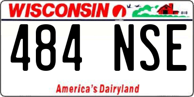 WI license plate 484NSE