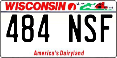 WI license plate 484NSF