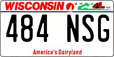 WI license plate 484NSG