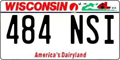 WI license plate 484NSI
