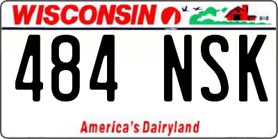 WI license plate 484NSK