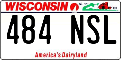 WI license plate 484NSL