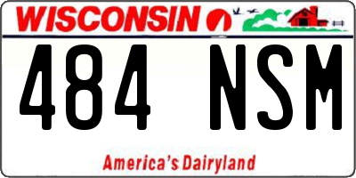 WI license plate 484NSM