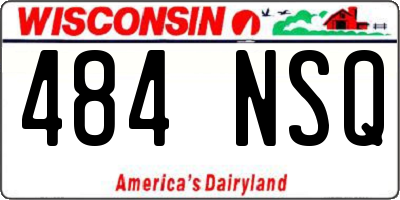 WI license plate 484NSQ