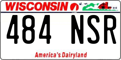 WI license plate 484NSR