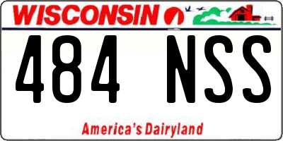 WI license plate 484NSS