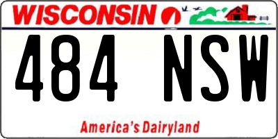 WI license plate 484NSW